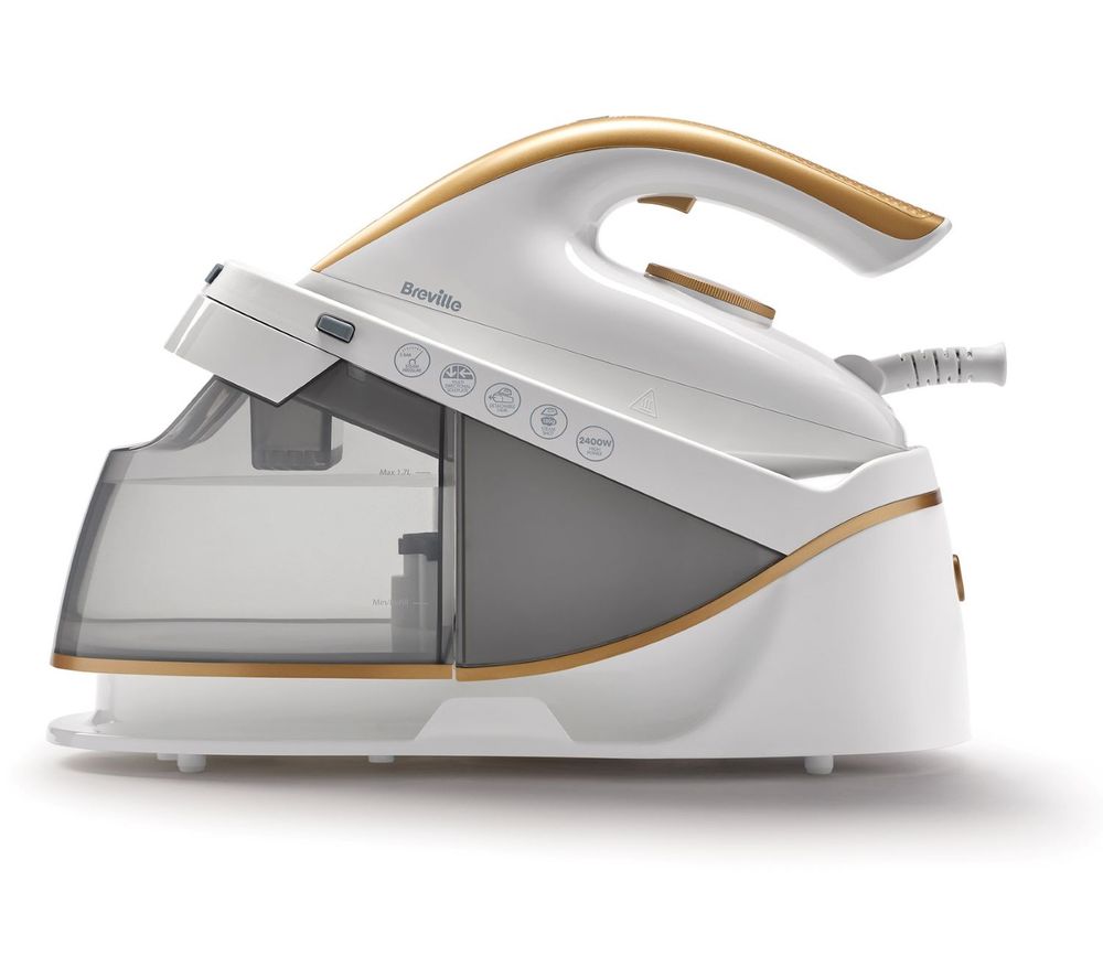 BREVILLE PressXpress VIN410 Steam Generator Iron - White &amp; Gold, White