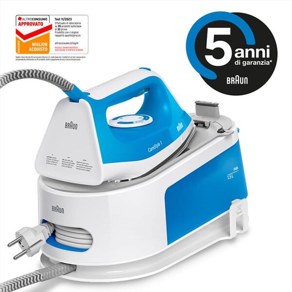 braun sistema stirante carestyle 1 is1012bl-bianco/blu