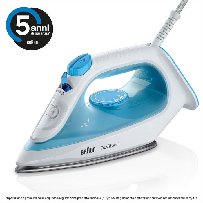 Braun Ferro Da Stiro A Vapore Si1050bl-bianco Blu