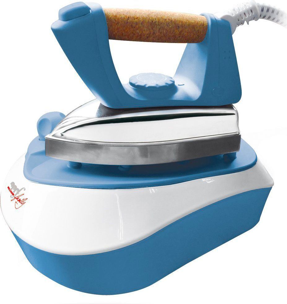 melchioni 118530014 ferro da stiro con caldaia a vapore professionale potenza 2000 watt con manico in sughero colore blu / bianco - 118530014 pratica