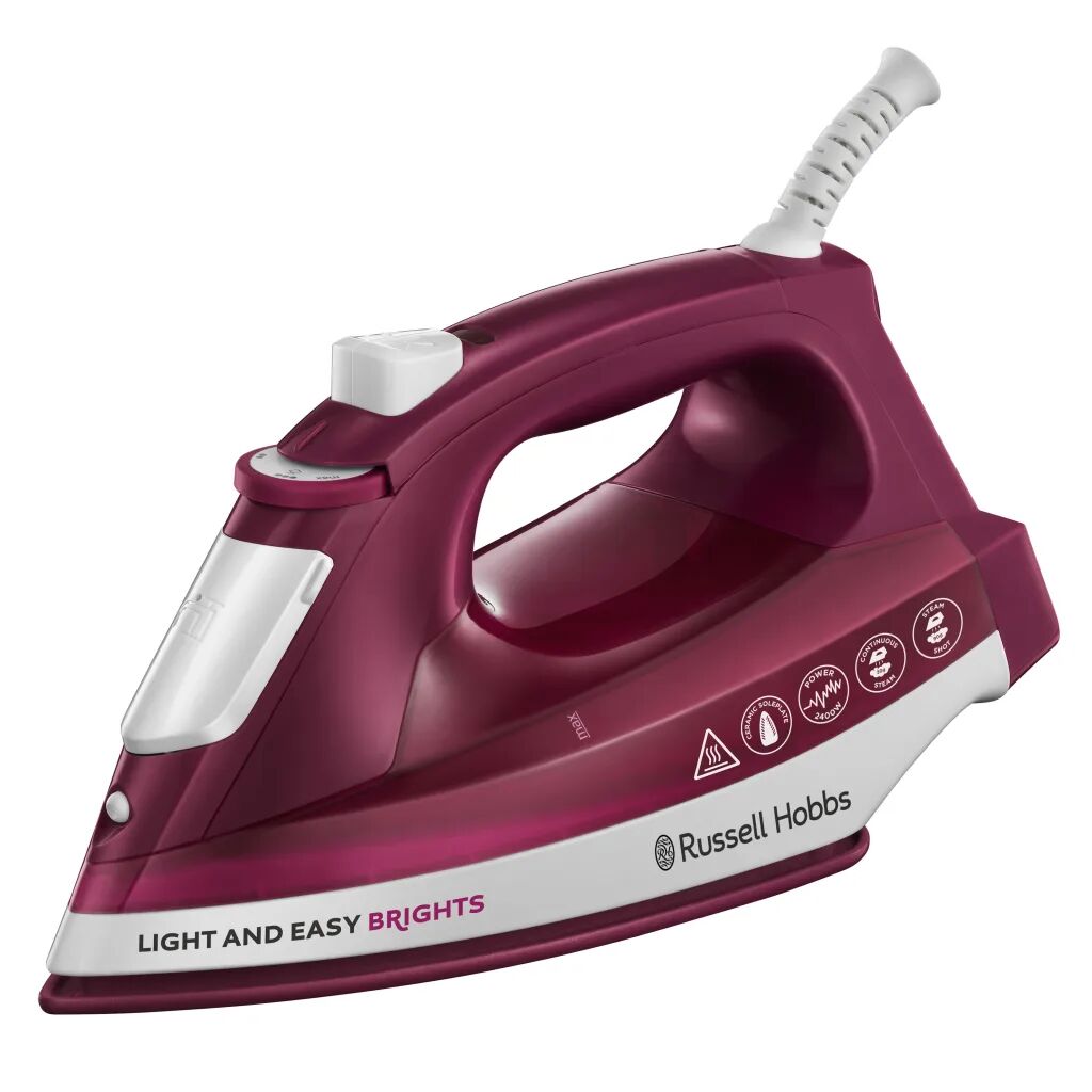 Russell Hobbs Dampstrykejern Light and Easy Brights morbær 2400 W