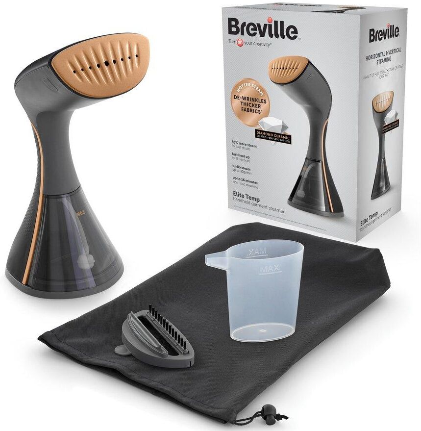 BREVILLE Elite Diamond Ceramic Clothes Steamer - Black & Copper