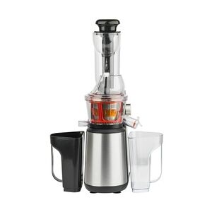 H.Koenig GSX18 Entsafter / Slow juicer / 1 L Fassungsvermögen / 400 W / Tropfstopsystem / mit Tresterbehälter / Edelstahl / schwarz