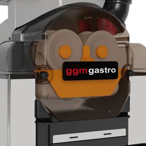 GGM Gastro - Extracteur de jus de fruits electrique - Argent - Bouton Push & Jus - Alimentation manuelle en fruits Noir / Beige