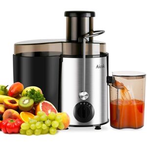 Extracteur de Jus Frais, Centrifugeuse Fruits et Légumes 400W Pour Presse Fruits Entiers, Centrifugeuse Professionnelle Juice Fountain Avec Carafe et Brosse De Nettoyage Sans BPA, Inox