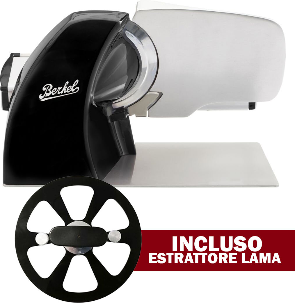 Affettatrice berkel home line 200 plus nera con estrattore lama incluso