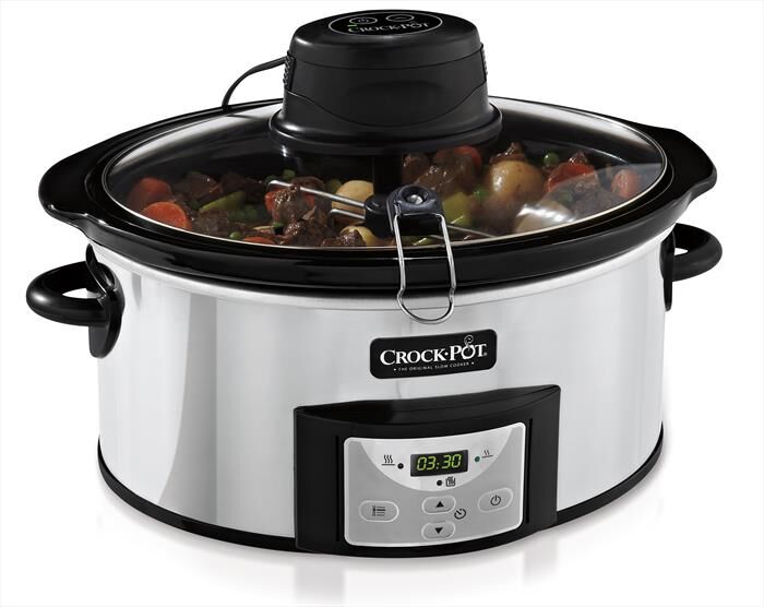 crock pot slowcooker 5,7 lt automes-silver