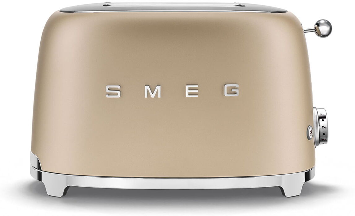 SMEG - 2-Scheiben Toaster TSF01, matt champagner