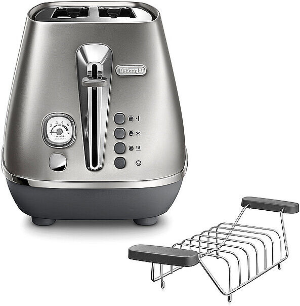 Auf Lager DELONGHI Toaster Distina Flair Finesse Silver CTI 2103.S 8004399762336 silber EG