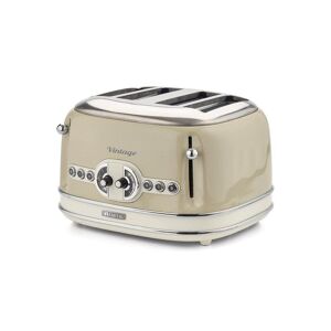 Ariete Toaster »Vintage 4 Schlitze, Beige«, für 4 Scheiben, 1600 W beige/silberfarben