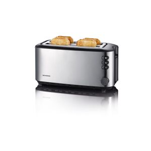 Severin Toaster »Automatik-Langschlitz 2509«, 2 lange Schlitze, für 4... schwarz/silberfarben