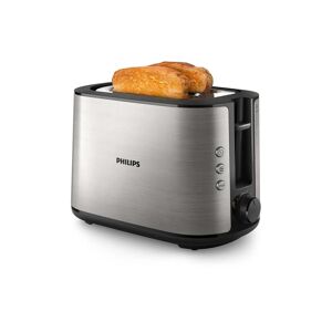 Philips Toaster »Viva Collection HD2650/91 Schwarz/Edelstahl«, 950 W schwarz/edelstahlfarben