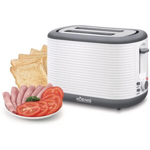 KOENIG Toaster »Stripes, Weiss, Grau«, für 2 Scheiben, 930 W weiss/grau Größe