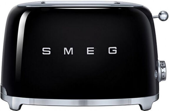 SMEG TSF01BLEU - Toaster - Schwarz/Edelstahl