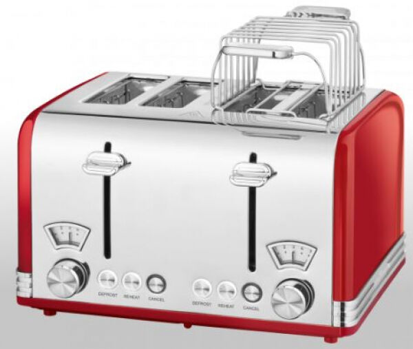 Proficook PC-TA 1194 - Vintage Toaster - Rot/Silber