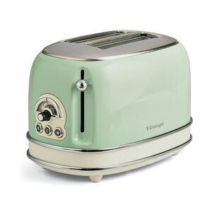 Ariete 155GR 2-Schlitz Toaster Vintage grün mit 6 Bräunungsstufen und breiten Röstschlitzen, 810 Watt