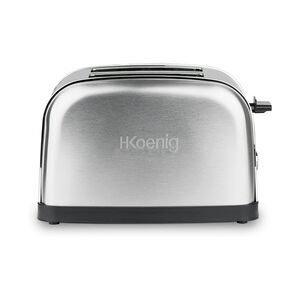 H.Koenig TOS7 Toaster / 2 Scheiben / 6 Bräunungsstufen / 850 W / Edelstahl / silber