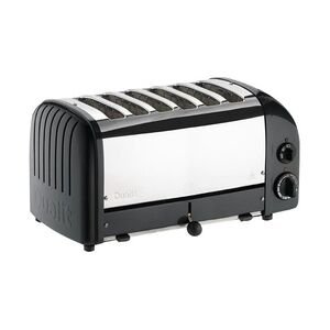 Dualit Toaster 6 Edelstahl + schwarz