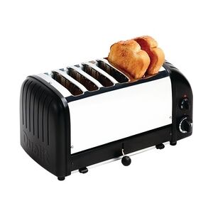 Gastronoble Gastro Dualit Toaster 6, Edelstahl + schwarz