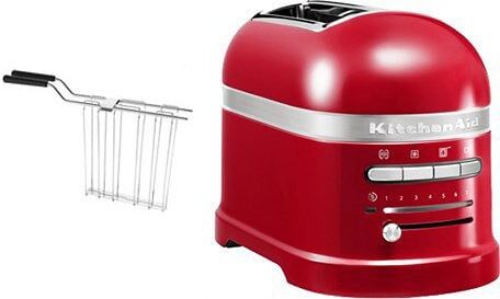 KITCHENAID Toaster "Artisan 5KMT2204EER EMPIRE ROT" mit Sandwichzange rot (empire rot) 2-Scheiben-Toaster