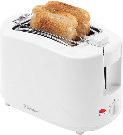 Bestron toaster 750W Edelstahl weiß
