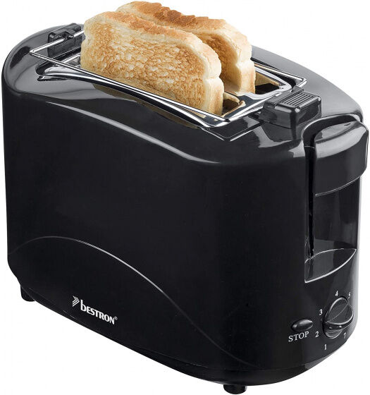 Bestron toaster 750W Edelstahl schwarz
