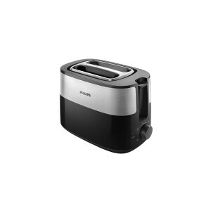 Philips Daily Collection HD2516 - Brødrister - 2 skive - 2 Holdere - sort