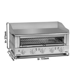 GGM Gastro - ROBAND Griddle Grille-pain 700 - 5,9 kW - Grill & Salamandre Argent