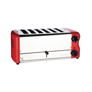 Rowlett rutland Grille Pain Professionnel 6 Fentes Esprit RougeAcier inoxydable530 x210x200mm