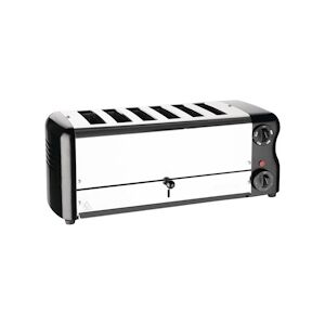 Rowlett rutland Grille Pain Professionnel 6 Fentes Esprit NoirAcier inoxydable530 x210x200mm