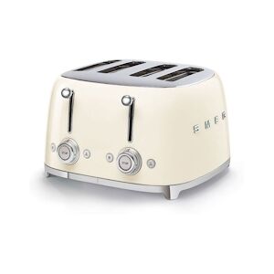 SMEG Grille-pain Toaster 4 Fentes 2000w Thermostat Réglable Crème Usage Non Intensif Smeg