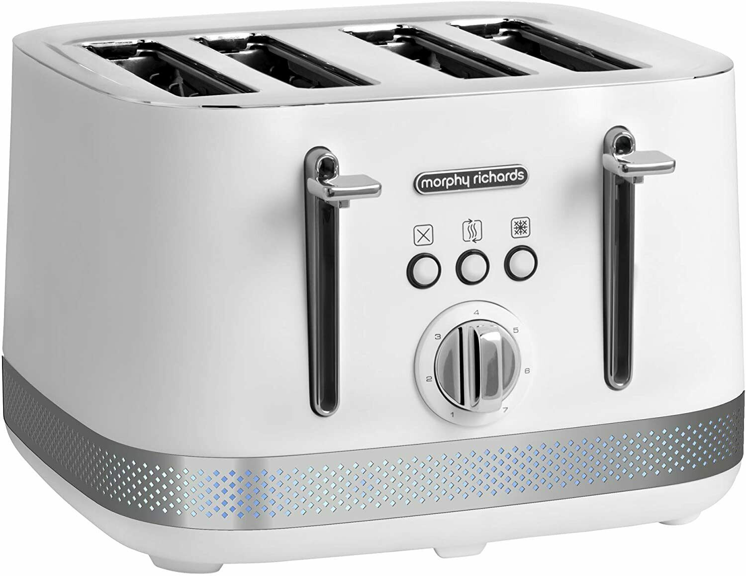 Morphy Richards 400000322 Illumination 4 Slice Toaster - White/Stainless Steel