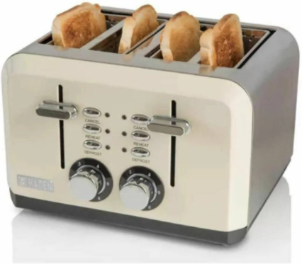 Haden 183460 Perth Cream 4 Slice Toaster - Cream