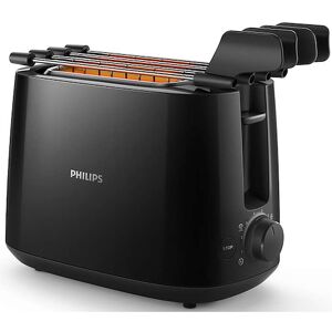 philips tostapane 1000w c/pinze nero/silver hd2583/90