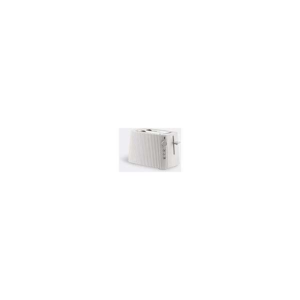 alessi 'plissé' toaster, white, eu plug