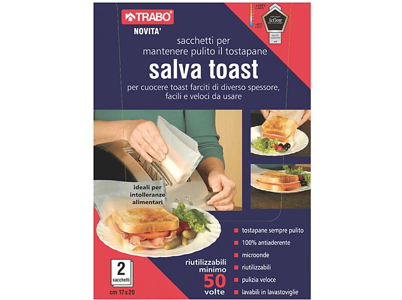 TRABO Sacchetti tostapane  SALVA TOAST