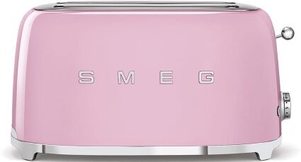 SMEG Toster na 4 kromki SMEG różowy podłużny