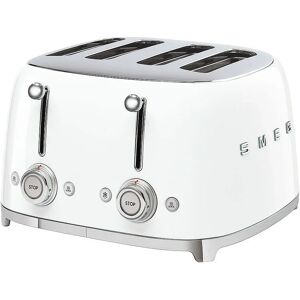 Smeg 50s Style Retro Four Slice Toaster white 19.8 H x 32.0 W x 33.0 D cm