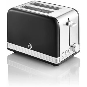 SWAN ST19010BN - 2 Slice Retro Black Toaster