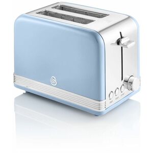 Swan 2 Slice Retro Blue Toaster