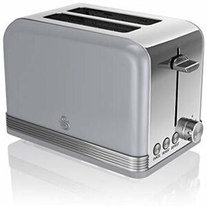 Swan 2 Slice Retro Grey Toaster