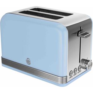 Swan 2 Slice Retro Blue Toaster