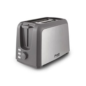 Tower Presto 750W Brushed Silver 2 Slice Toaster, Stainless Steel
