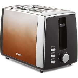 Tower Kitchen Appliance COPPER OMBRE Alloy Steel 900 Watt 2 Slice Toaster