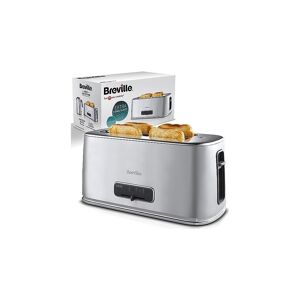 Breville Edge Silver 4-Slice Toaster with Extra Long Slots and High-Lift   Brush