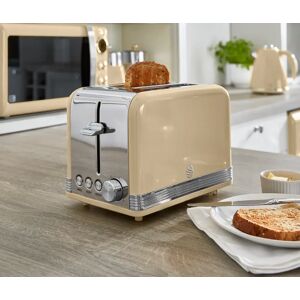 RKW Swan Retro 2 Slice Stainless Steel Toaster - Cream