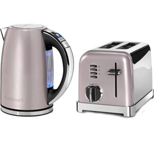 Cuisinart Style Collection Multi-Temp Jug Kettle & 2 Slice Toaster Set - Vintage Rose