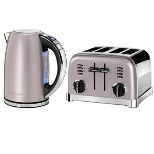 Cuisinart Style Collection Multi-Temp Jug Kettle & 4 Slice Toaster Set - Vintage Rose