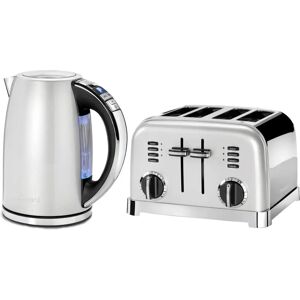 Cuisinart Style Collection Multi-Temp Jug Kettle & 4 Slice Toaster Set - Frosted Pearl