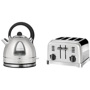 Cuisinart Style Collection Traditional Dome Kettle & 4 Slice Toaster Set - Frosted Pearl